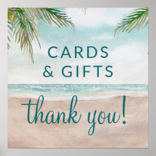 Póster Island Breeze Cards & Gifts Wedding Table Sign