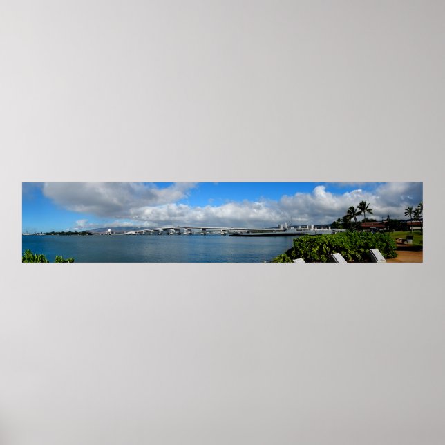 Póster Island Bridge, Pearl Harbor, Poster de Hawaii (Frente)