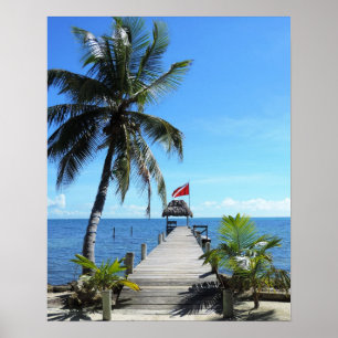 Póster Island diving pier
