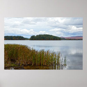 Póster Island Pond, Vermont, en otoño