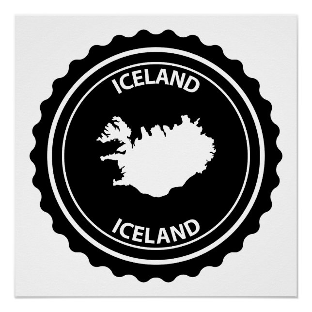 Póster Islandia (Anverso)