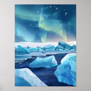 Póster Islandia Imprimir Islandia Ilustración Islandia Pi