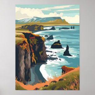 Póster Islandia Imprimir Islandia Ilustración Islandia Vi