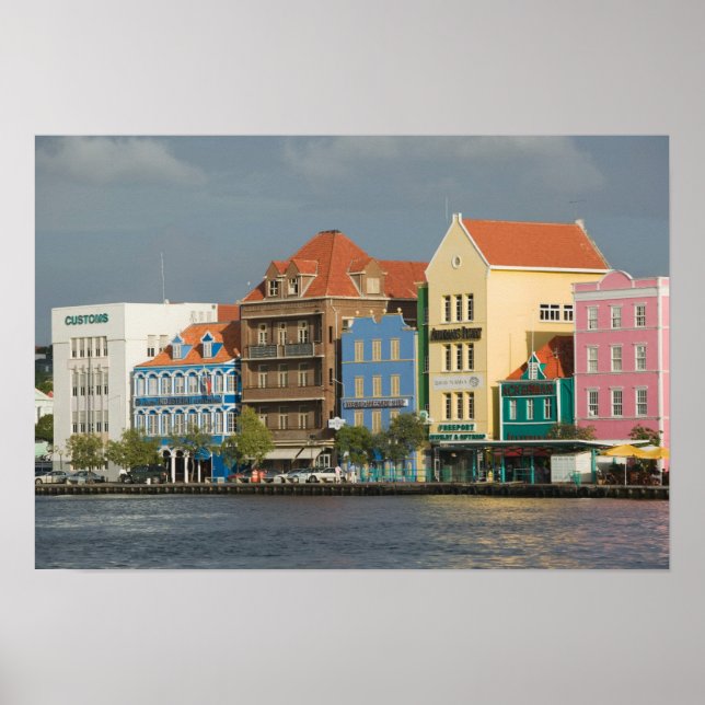 Póster Islas ABC, CURAZAO, Willemstad: frente al puerto 2 (Frente)
