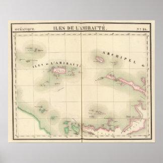 Póster Islas Admiralty Oceanía no 24