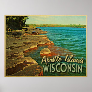 Póster Islas Apostle Wisconsin