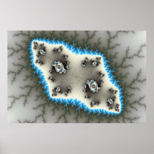 Póster Islas azules - Poster fractal
