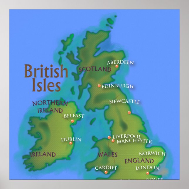 Póster Islas Británicas (Frente)