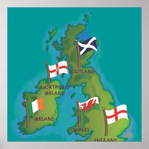 Póster Islas Británicas e Irlanda