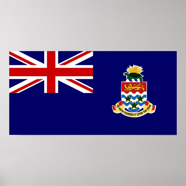 Póster Islas Caimán - Bandera de Caimán (Frente)