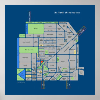 Póster Islas de San Francisco (grandes)