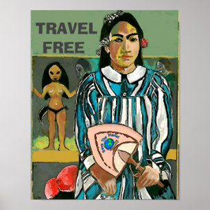 Póster Islas de viaje gratis, editar texto, Poster