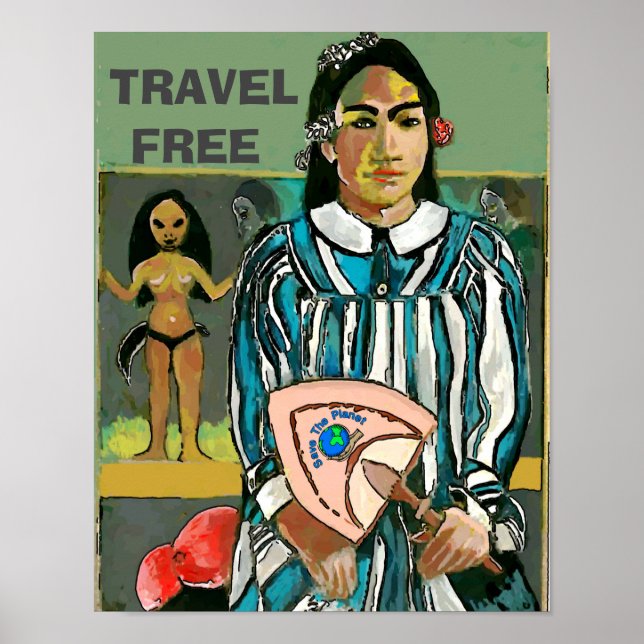 Póster Islas de viaje gratis, editar texto, Poster (Frente)