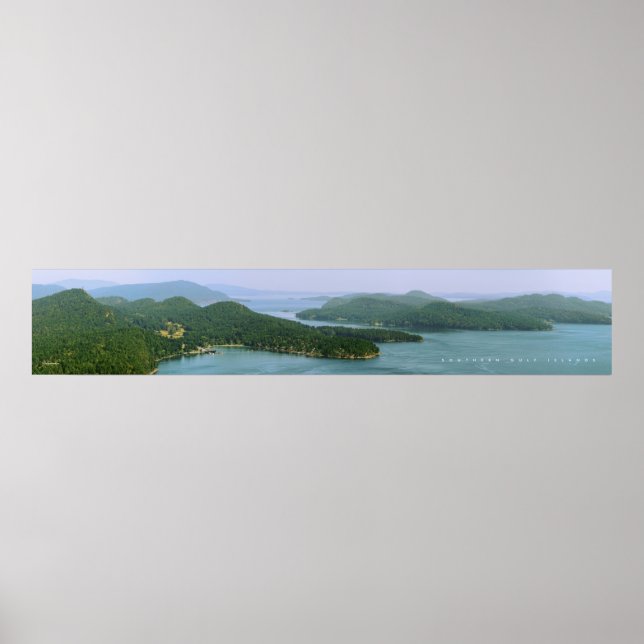 Póster Islas del Golfo Sur vistas desde el Monte Galiano (Frente)