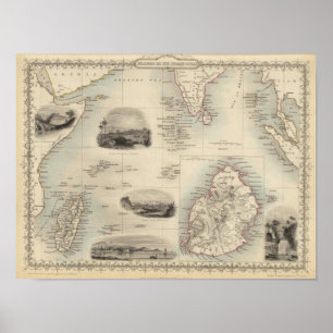 Póster Islas del Océano Índico