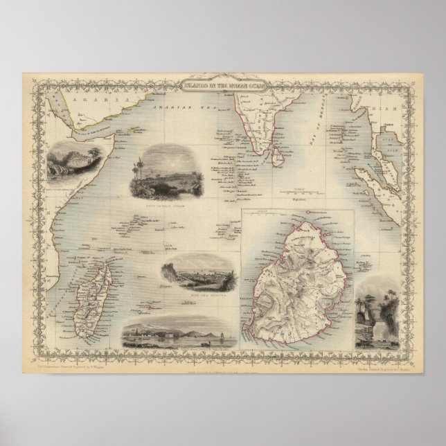 Póster Islas del Océano Índico (Frente)