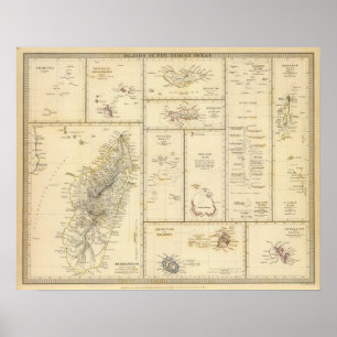 Póster Islas del Océano Índico