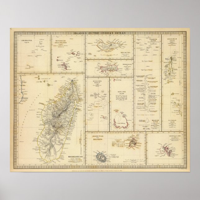 Póster Islas del Océano Índico (Frente)