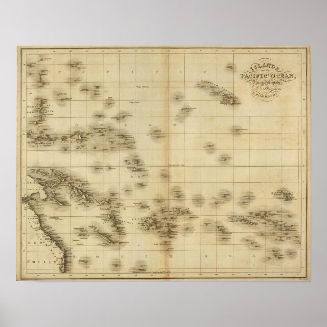 Póster Islas del Océano Pacífico (Frente)