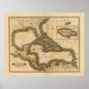 Póster Islas del oeste de India