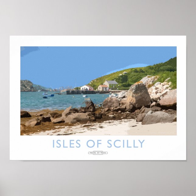 Póster Islas del Poster del Scilly Railway (Frente)
