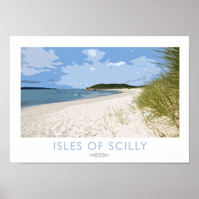 Póster Islas del Poster del Scilly Railway (Frente)