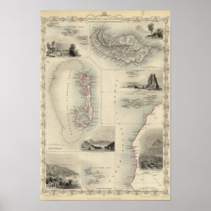 Póster Islas en el Atlántico