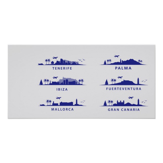 Póster Islas españolas (Anverso)