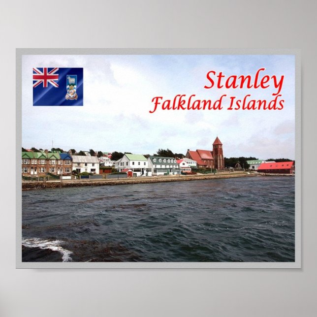 Póster Islas Falkland - Stanley (Frente)
