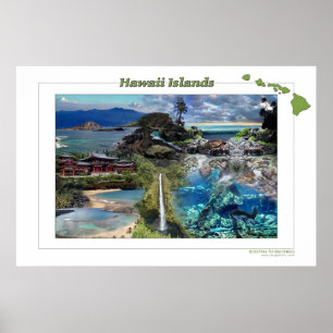 Póster Islas Hawái