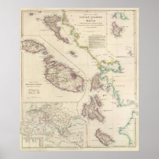 Póster Islas Jónicas y Malta