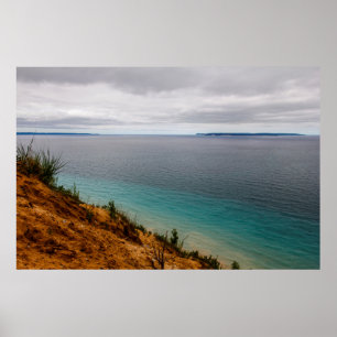 Póster Islas Manitou vistas desde Pyramid Point, Michigan