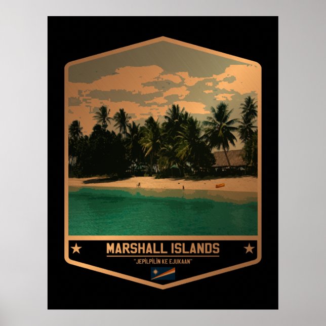 Póster Islas Marshall (Frente)