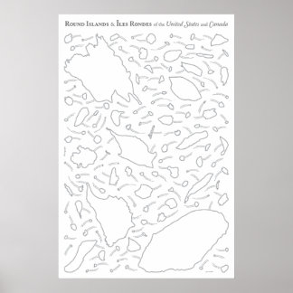Póster Islas redondas e islas Rondas de Estados Unidos y 