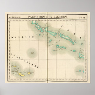 Póster Islas Salomón Oceanía no 32