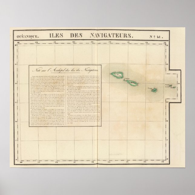 Póster Islas Samoanas Oceanía no 41 (Frente)