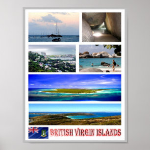 Póster Islas Vírgenes Británicas - Mosaico -