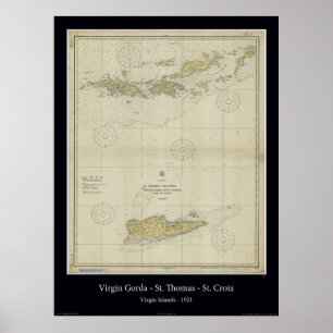 Póster Islas Vírgenes de 1921