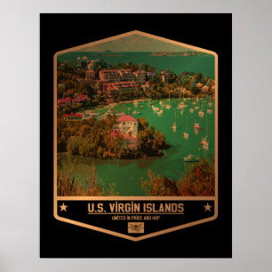 Póster Islas Vírgenes de Estados Unidos