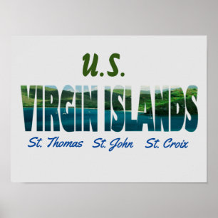 Póster Islas Vírgenes de Estados Unidos