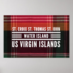 Póster Islas Vírgenes de los Estados Unidos USVI St. Croi