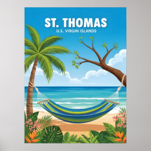 Póster Islas vírgenes de Santo Tomás