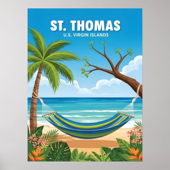 Póster Islas vírgenes de Santo Tomás (Frente)