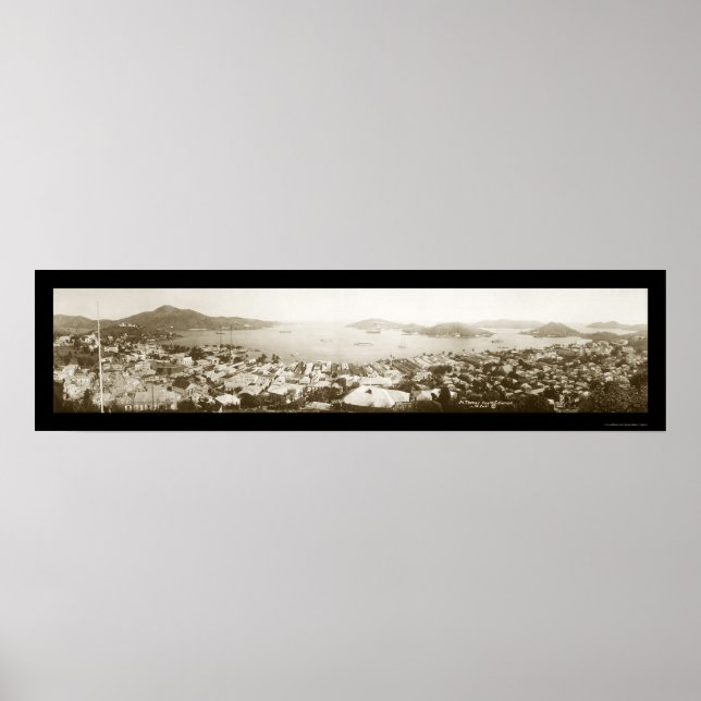Póster Islas Vírgenes de Santo Tomás Foto 1922 (Frente)