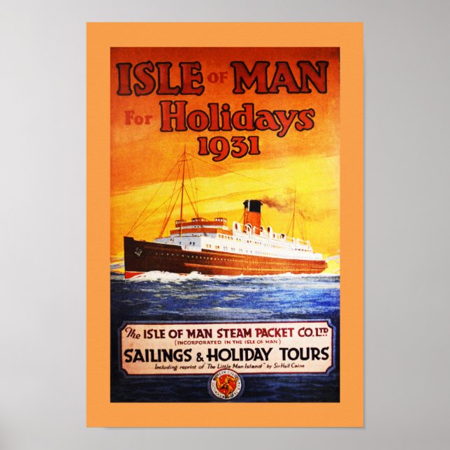 Póster Isle of Man vintage poster (Frente)