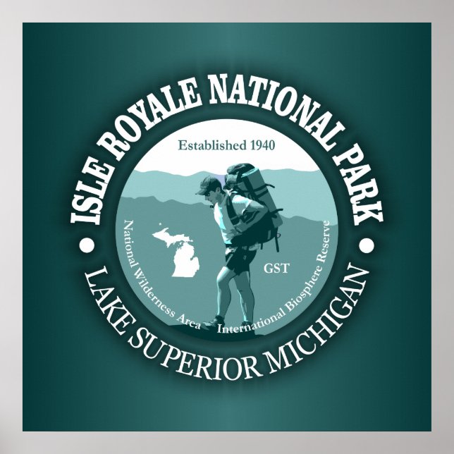 Póster Isle Royale NP (Frente)