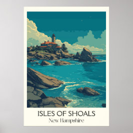 Póster Isles of Shoals New Hampshire Coast