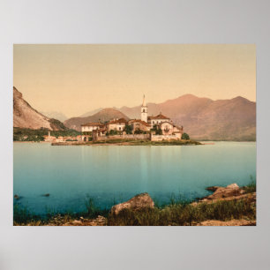 Póster Isola Pescatori I, lago Maggiore, Italia archival