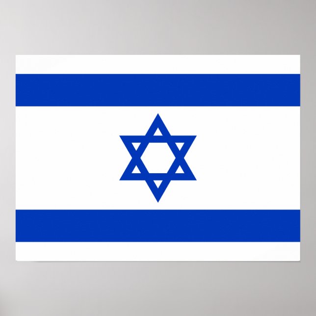Póster Israel - Bandera israelí (Frente)