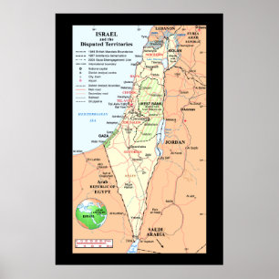Póster Israel - Comprendiendo Las Controversias Fronteriz